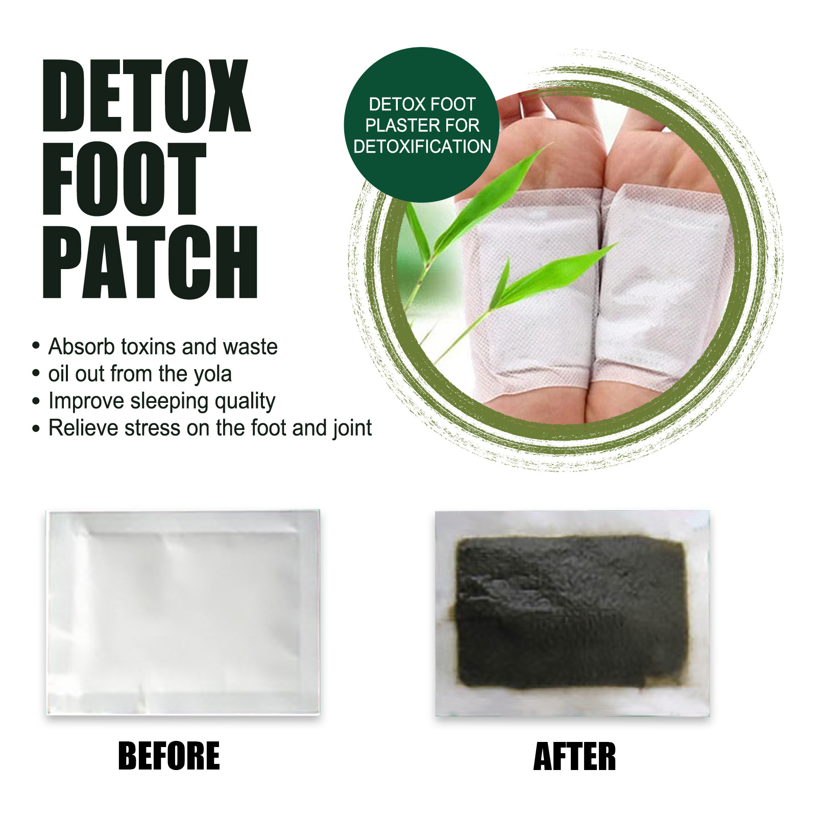One box Kinoki foot detox patch